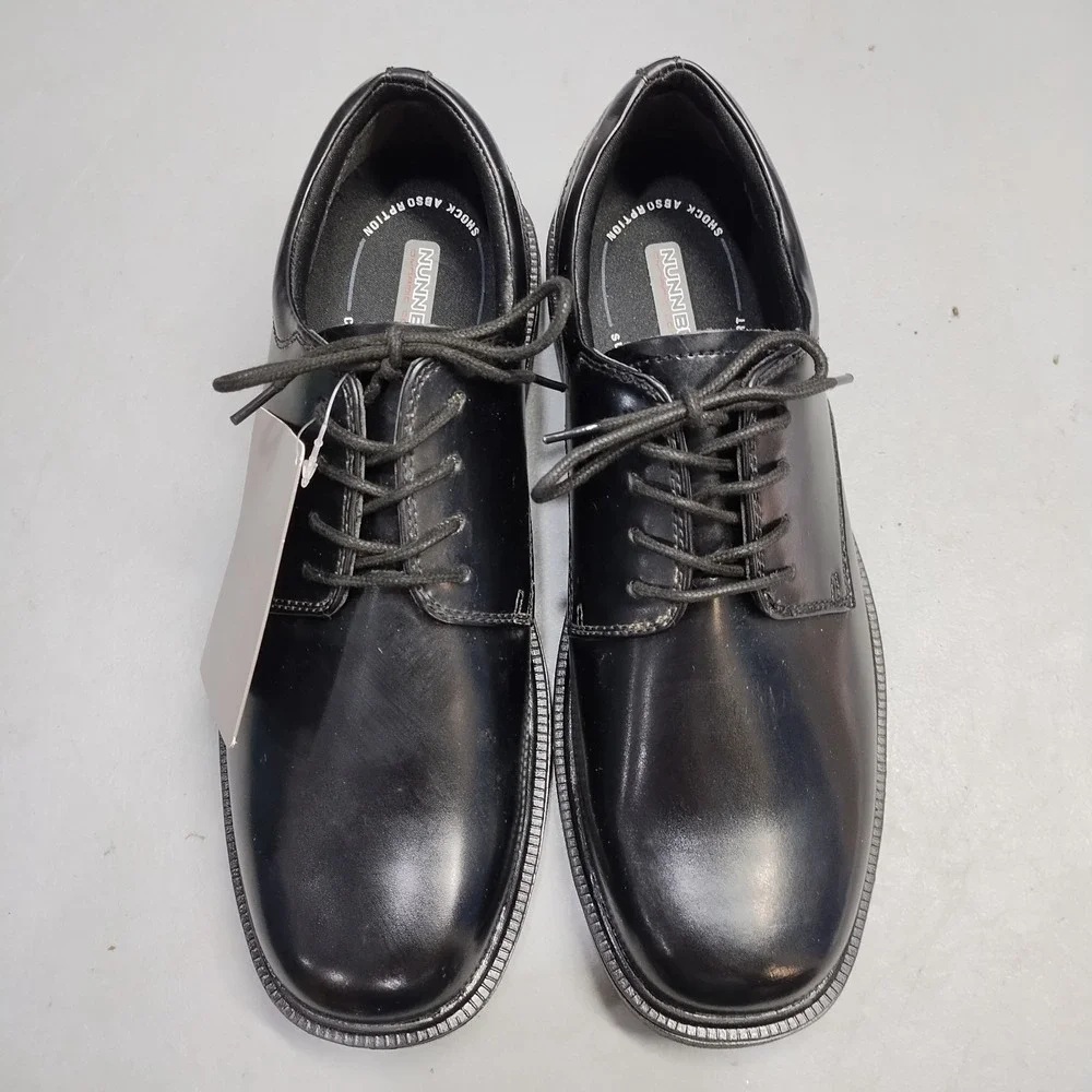 Nunn Bush Dynamic Comfort Dress Shoes Mens US 10.5M Black Leather Slip Resistant